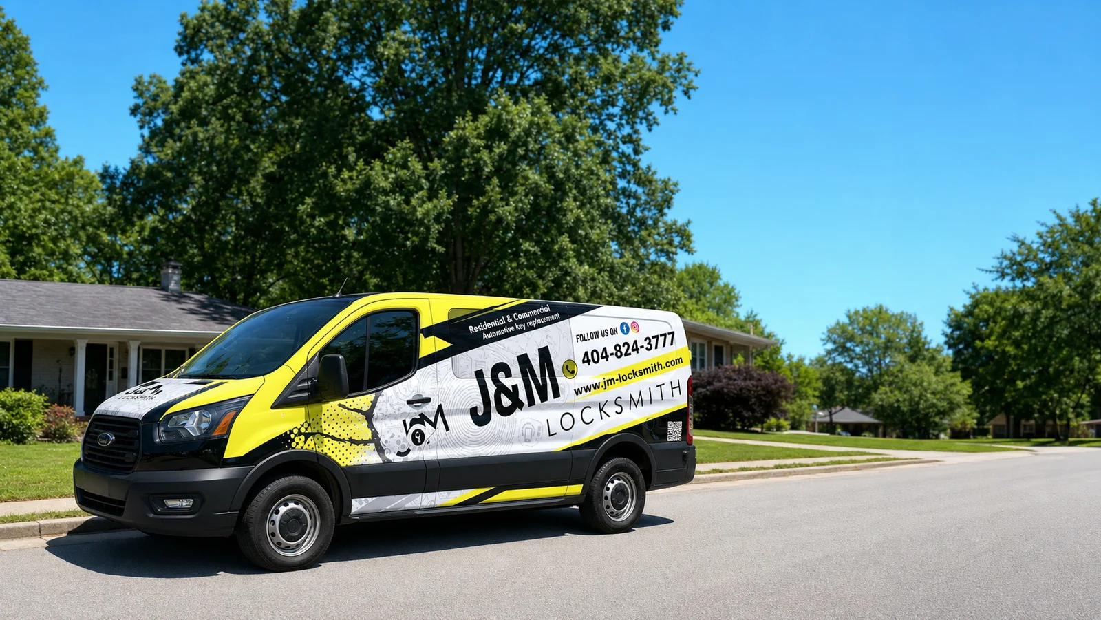 J&M Locksmith Chamblee locksmith technician at work in Atlanta, GA