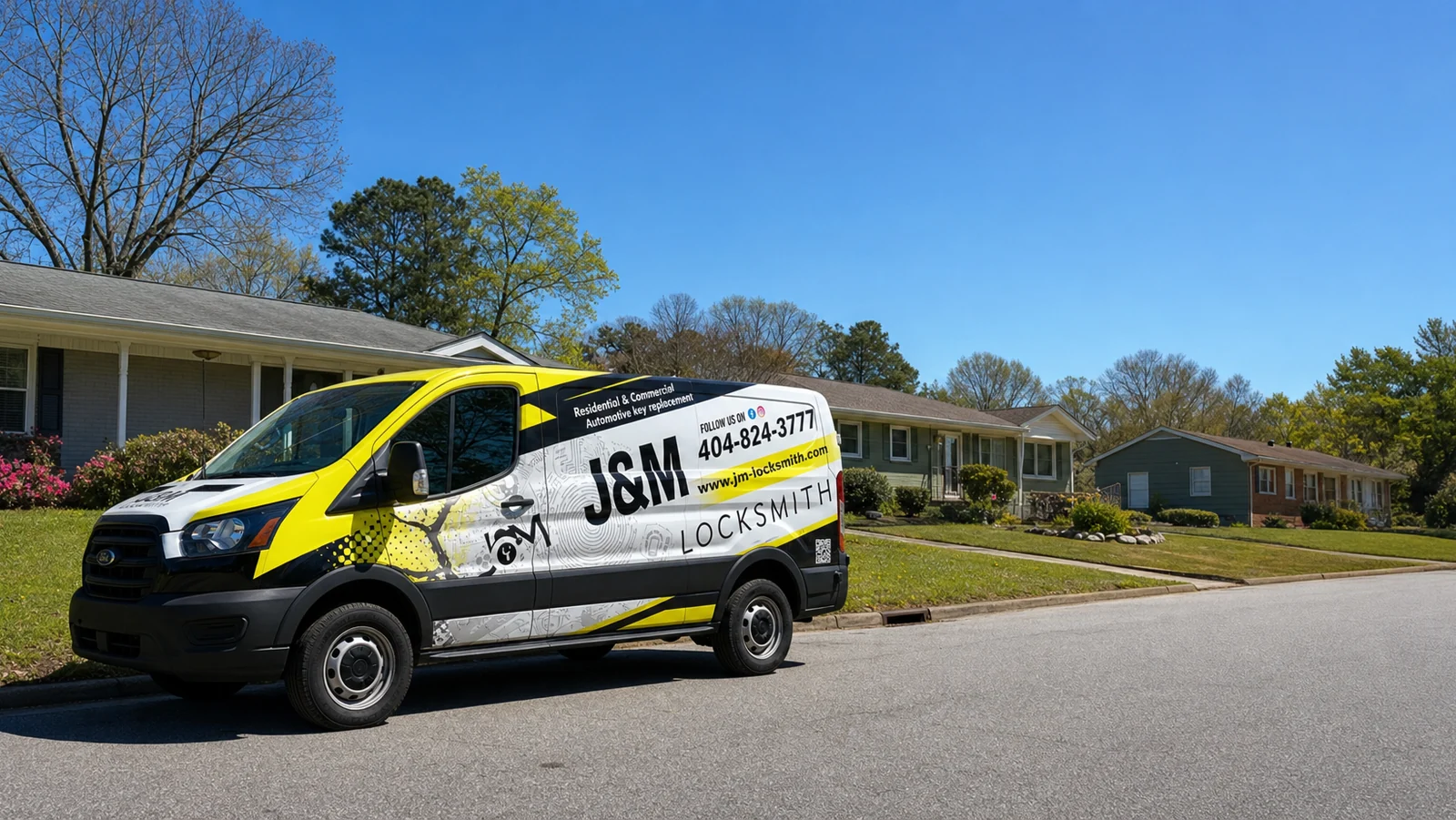 J&M Locksmith Embry Hills locksmith technician at work in Atlanta, GA