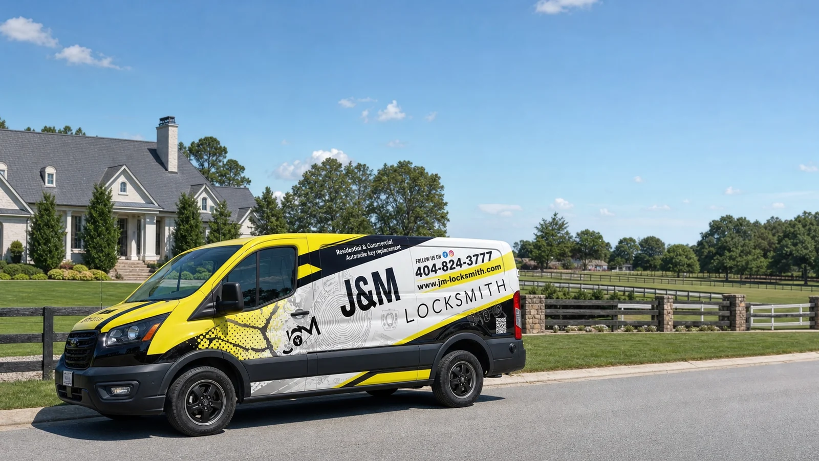 J&M Locksmith Milton locksmith technician at work in Atlanta, GA