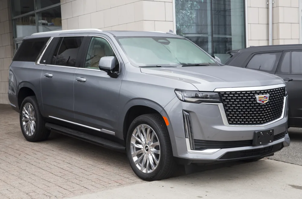 Gray Cadillac Escalade ESV, representing domestic cars and trucks J&M unlocks